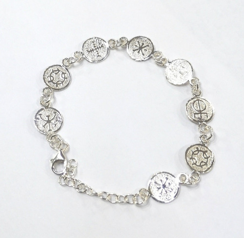 Pulsera Runas De Plata