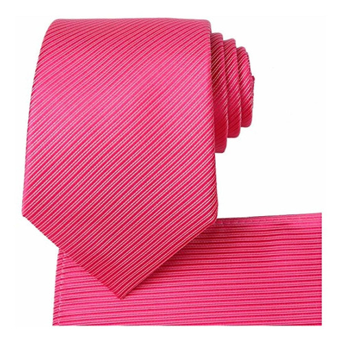 Kissties Fushia Necktie Set Solid Striped