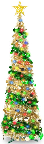 Turnmeon Decoracion De Arbol De Navidad Desplegable De 5 Pie