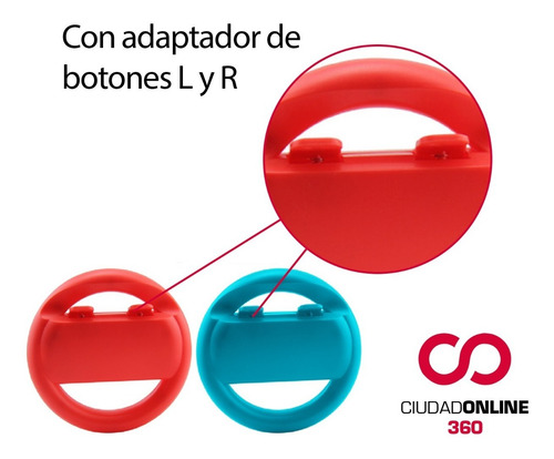 Imagen 6 de 10 de Accesorio Nintendo Switch Joycon Rueda Neon Mario Bros Kart