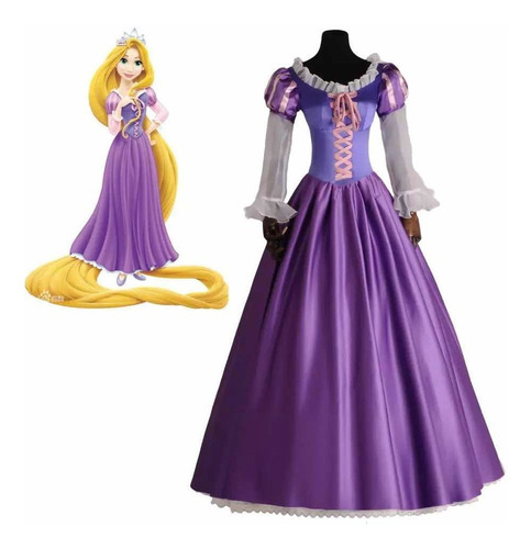 vestido de princesa rapunzel