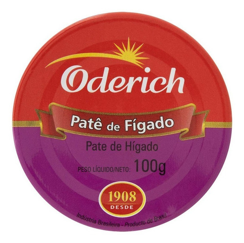 Patê De Fígado Oderich Lata 100g