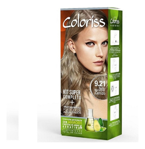 Tinte Capilar Coloriss 7.64 - G Tono Rubio Nacarado Cenizo 9.21
