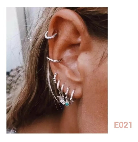 Conjunto Pack Caravanas Ear Cuff Minis