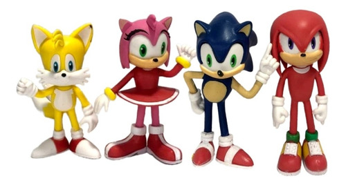 Imagen 1 de 1 de Colección De 4 Figuras De Personajes Sonic Boom 9cm