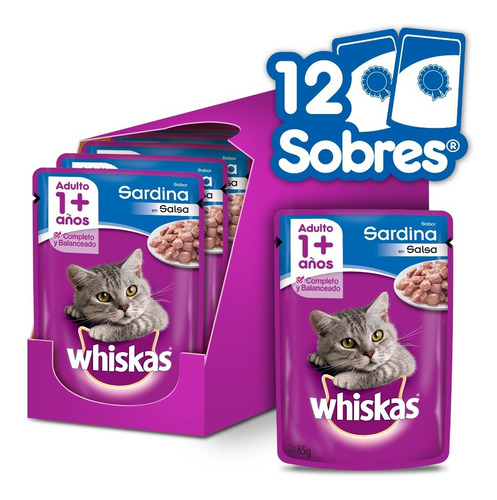 Imagen 7 de 10 de Whiskas Combo Alimento Seco Carne Y Humedo Mix Gato Adulto