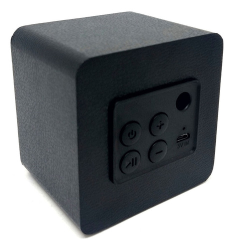 Fe_mx Bocina Bluetooth Madera En Forma Cubo Color Negro