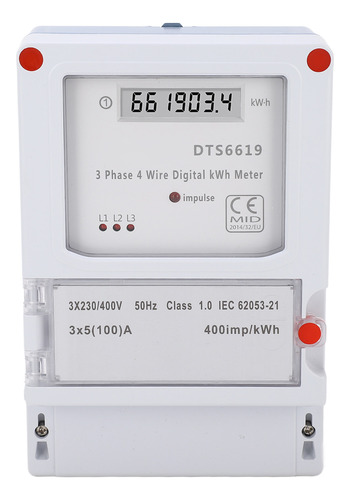 Medidor Lcd Trifásico De Kwh, Medidor Digital De Vatios/hora