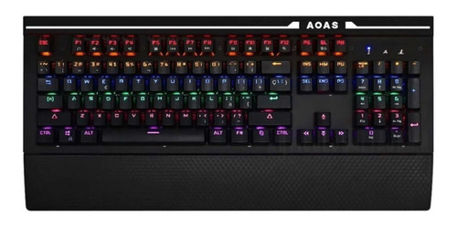 Teclado As-808 Con Letra Ñ Gamer Mecánico Retroiluminado