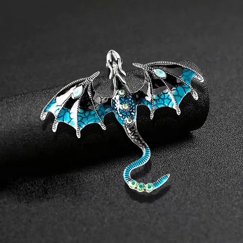 2 Men's Rhinestone Animal Brooch - Elegant Fashion 2 Pcs