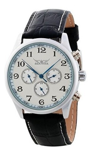 Gute Moda Antiguo Mens Reloj Automático Mecánico Blanco Dial