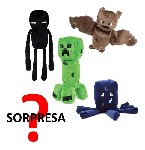 Animal en peluche GENERIQUE Peluche Minecraft Creeper bleu 21cm