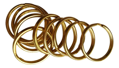 10 Piezas De Anillos De Latón De Llavero Accesorio De 12mm