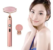 Comprar Rodillo Facial Eléctrico Cuarzo Rosa Vibración. Carga Usb