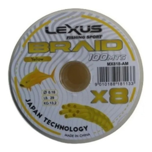 Hilo Multifilamento Lexus 8x 0.18mm - Ideal Pejerrey-