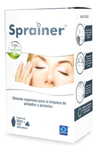 Solución Espumosa Limpiador Pestañas - Sprainer X 80 Ml