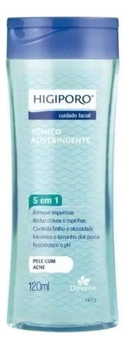 Tônico Adstringente Davene Higiporo Pele Com Acne 120ml