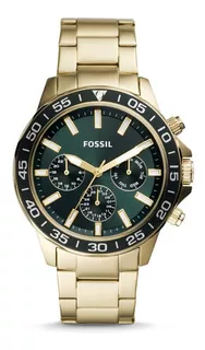 Reloj Fossil Para Caballero Bq2493 Color de la correa Dorado Color del bisel Dorado Color del fondo Verde