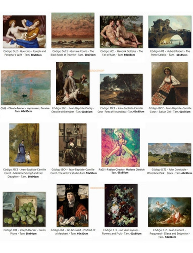 Kit 03 Poster Gogh Miro Tarsila Klimt Monet Dali Portinari