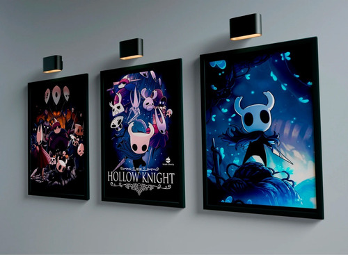 Cuadro Hollow Knight Marco Madera Vidrio 51x36cm Caballero