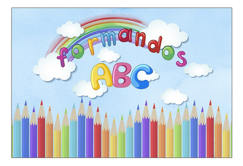 Fundo Fotográfico 2,2x1,5 - Formandos Abc Colorido 18