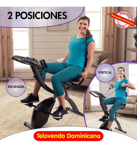 Bicicleta Estática Con Bandas De Resistencia Slim Cycle