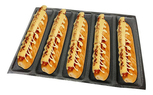 1 Molde For Pan Baguette De Silicona Formas Antiadherentes