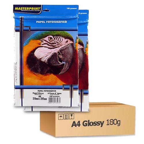 Papel Fotográfico Glossy Masterprint A4 180 Gramas 350 Folha