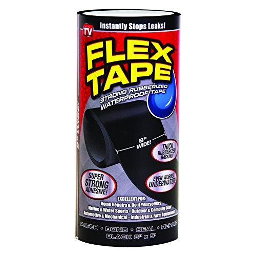 Cinta Impermeable De Goma Flex Tape De 8 X 5 Pies Negro