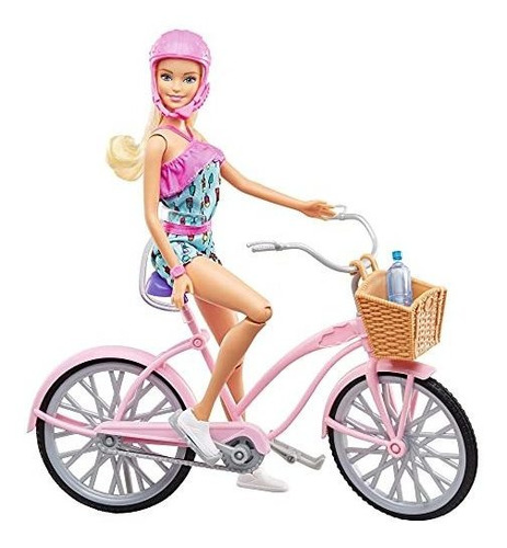 Barbie Ftv96  Muñeca Con Bicicleta Y Accesorios, Muñecas Y