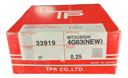 Juego Anillos Mitsubishi Panel L300 Inyeccion 4g63 0.10-025