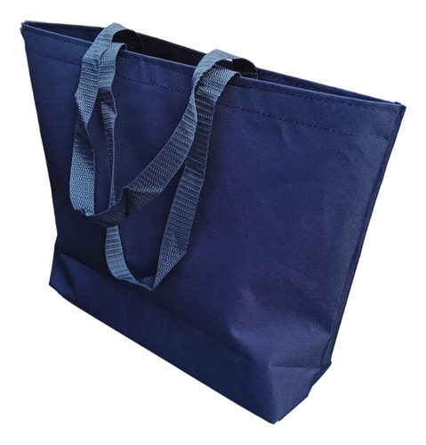 75 Bolsas Tote Bag De Poliester Y Asa De Cinta Azules