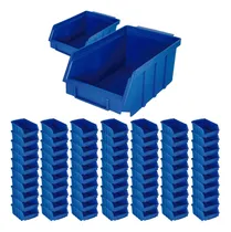 Comprar Kit Com 72 Gaveteiros De Plástico Organizador Bin Nº 3 Azul