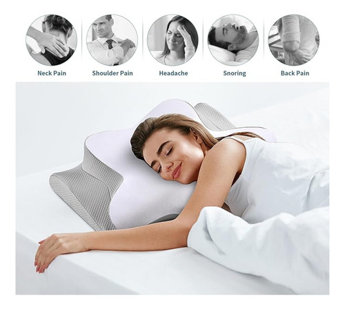 Almohada Cervical Memory De Espuma Viscoelástica