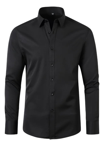 Camisa De Vestir De Manga Larga Para Hombre, Blusa Casual De