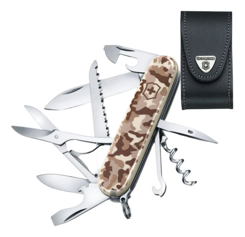 Imagen 1 de 7 de Cortaplumas Victorinox Desert Camo Suiza 15 Usos + Funda