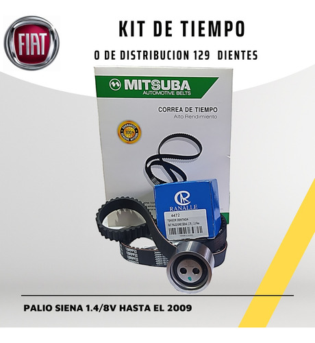 Kit De Tiempo Fiat Uno Fire 1.3 Palio 1.4 129dt  Hasta 2009