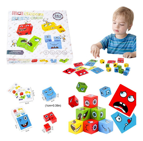 Montessory Niños Bloque De Expresión Puzzles Construcción