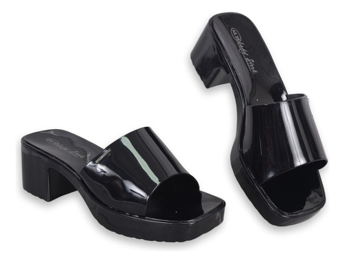 Zuecos Mujer Lady Stork Lia Faja Taco Ancho Verano Moda