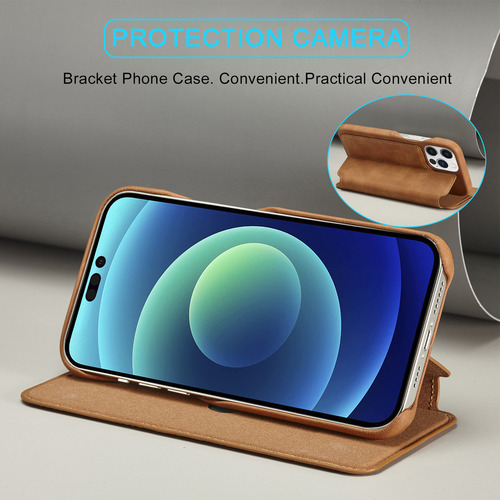 2 Capa Magnética De Couro Flip Wallet Para iPhone