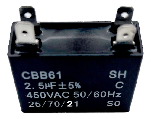 Capacitor 2,5 Uf Mf Cbb61 Minisplit Climas 450v