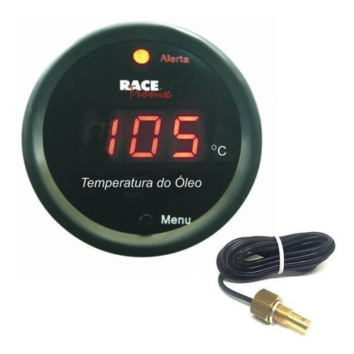 Medidor De Temperatura Do Óleo Digital Vermelho Racetronix