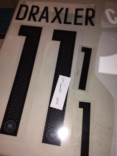 Tipografia Nameset Futbol Draxler Alemania 2016 Letras