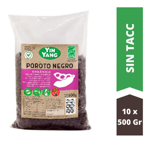 Poroto Negro Orgánico X 5 Kg - Libre De Gluten Sin Tacc