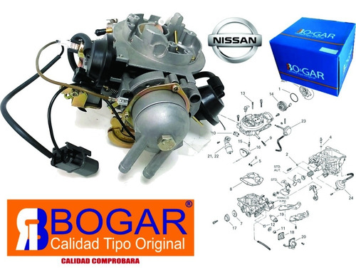 Imagen 1 de 6 de 1 Carburador De 2 Gargantas Para Nissan Ichivan 1.8l 87-91 Tsuru Ii 89-91 B12 Bogar Envío Gratis Nuevo Garantizado