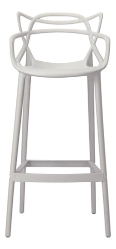 Banco Para Barra Alta De Polipropileno Multiusos Trix Polipropileno Gris