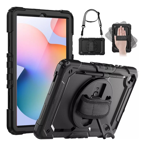 Case For Galaxy Tab S6 Lite 10.4 Inch Black Strap