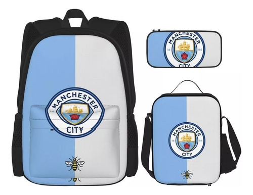 Conjunto De Mochila Escolar De 3 Piezas Manchesters City2024