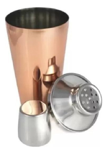 Coqueteleira Em Inox Bronze Rose Gold 750ml Mimo Completa