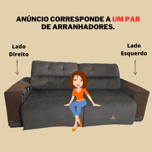 Kit 2 Arranhadores Canto De Sofá Protetor Para Gatos 1 Par
